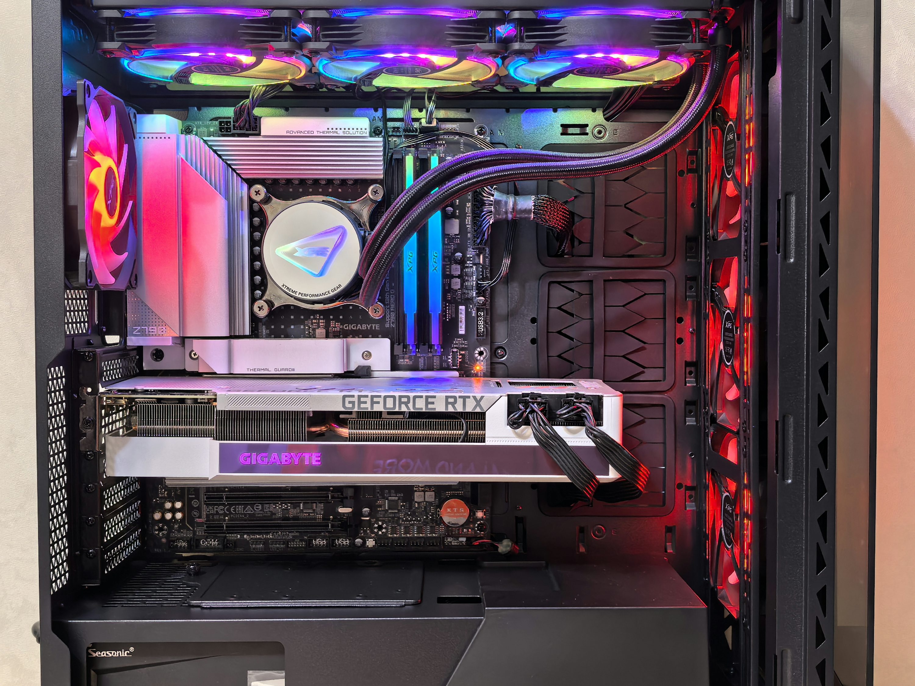 Custom gaming computer with rgb lighting