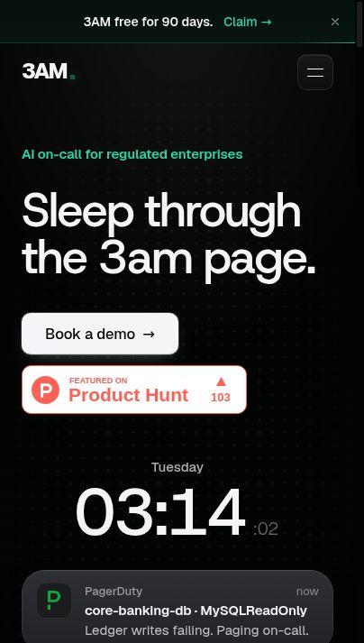 3AM Super Intelligence website screenshot