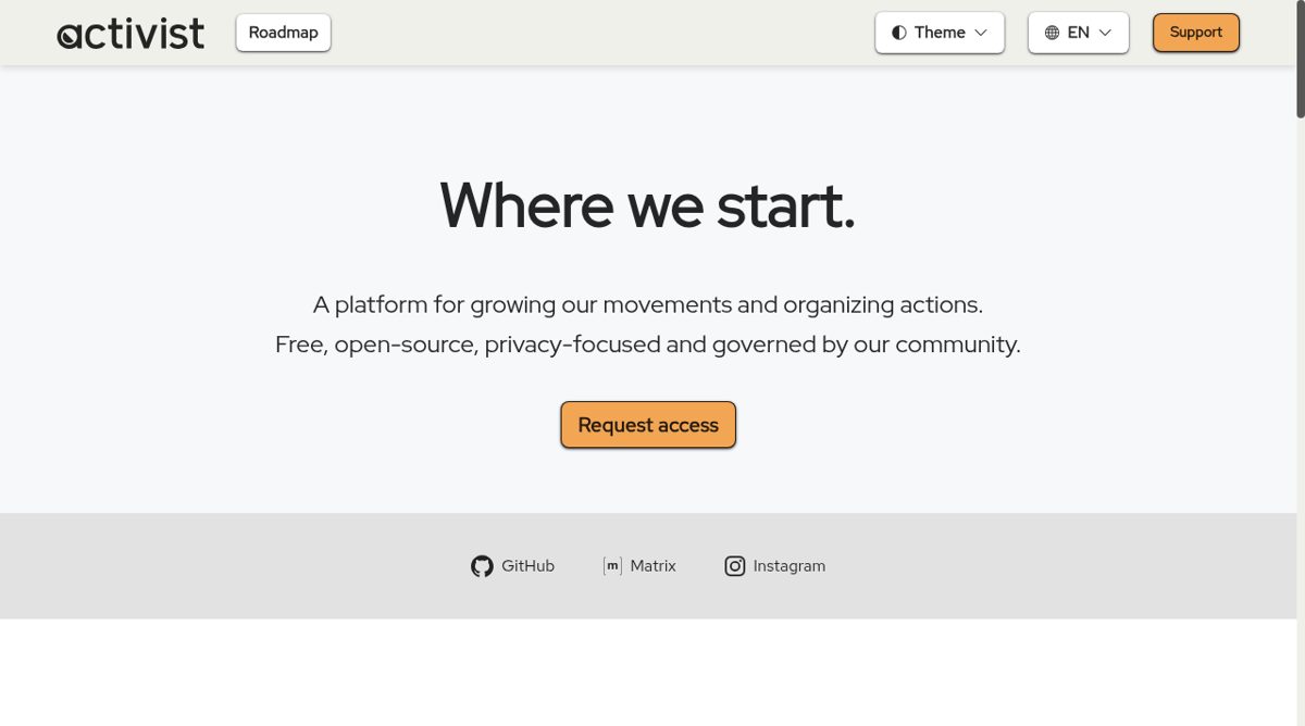 activist.org website screenshot