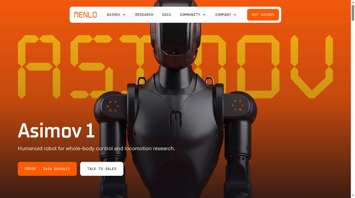 Asimov 1 website screenshot