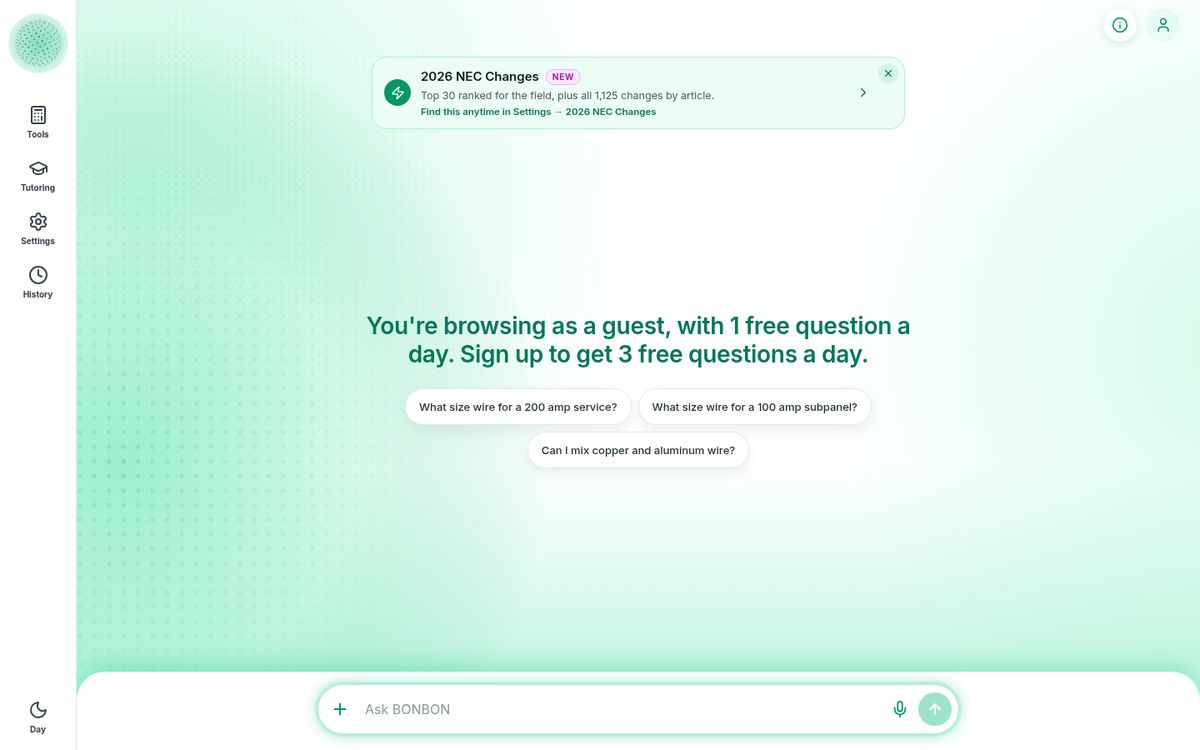 Ask BONBON website screenshot