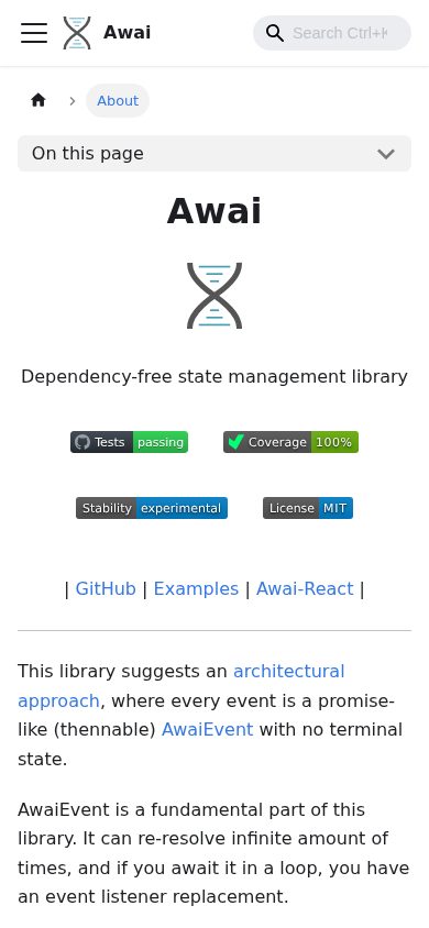 Awai website screenshot