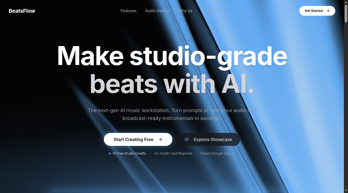 BeatsFlow website screenshot