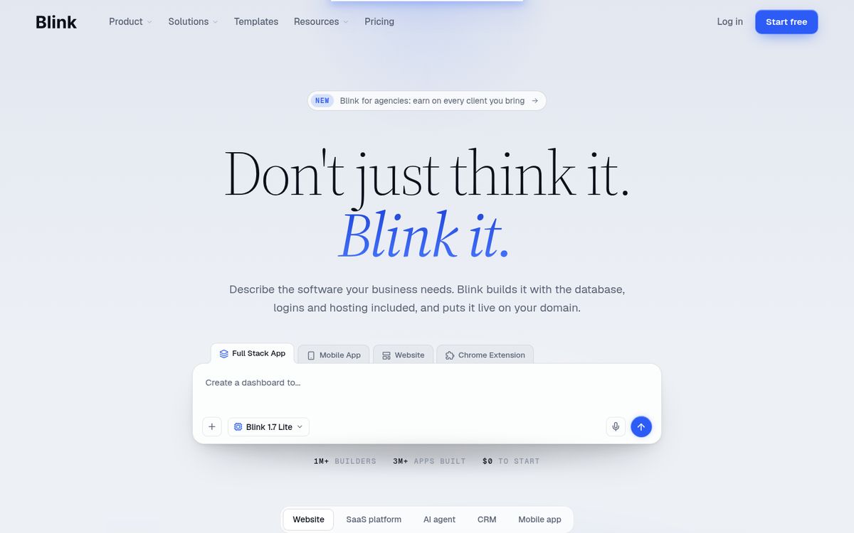 Blink website screenshot