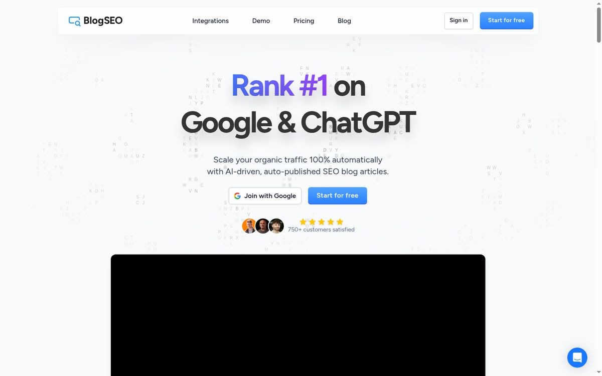 BlogSEO website screenshot
