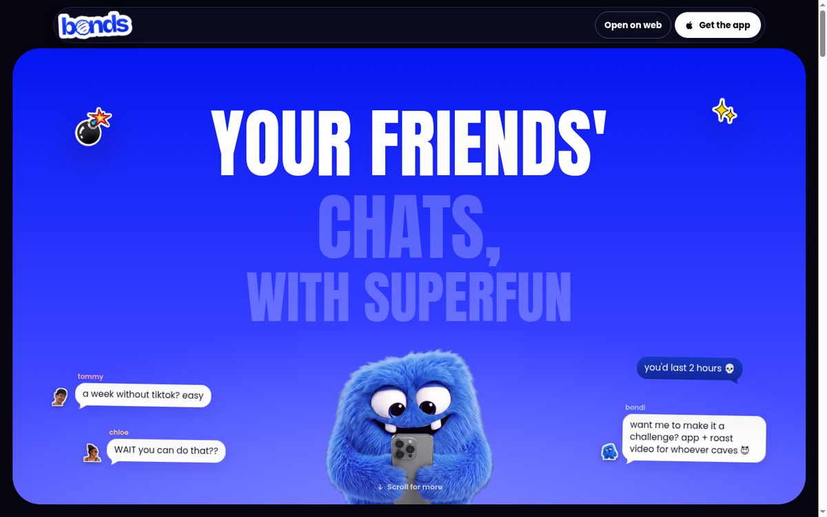 Bonds website screenshot