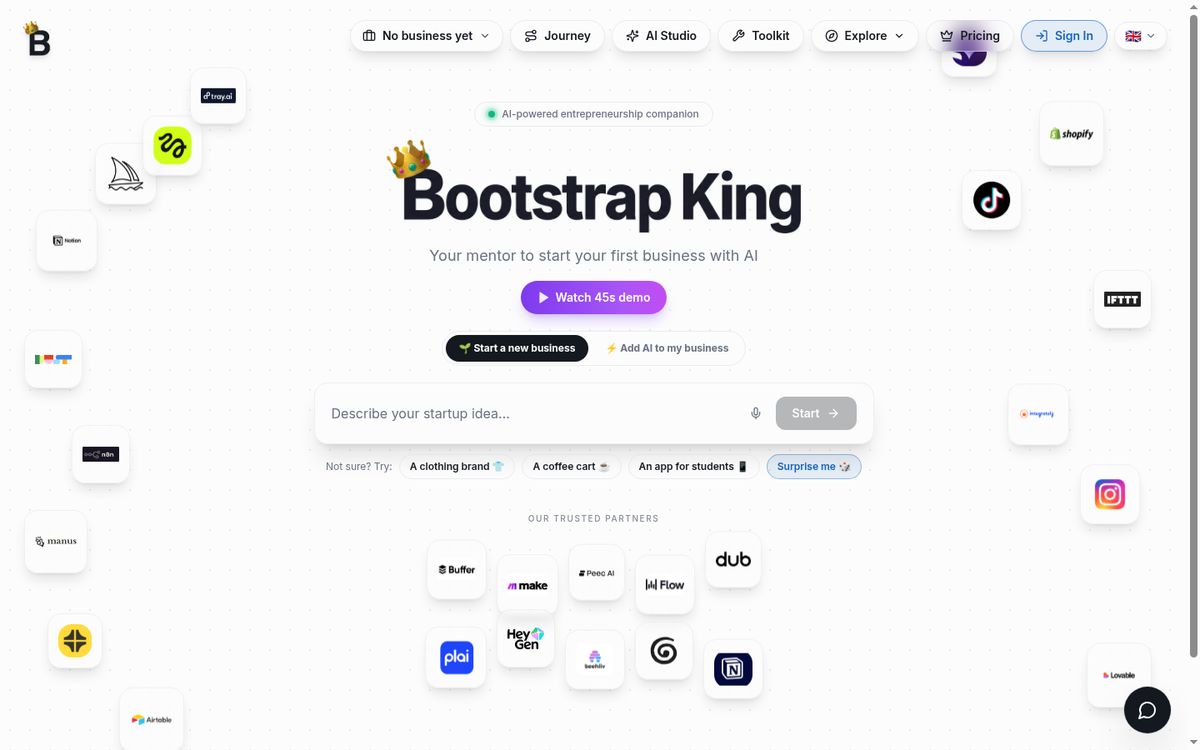 Bootstrap King website screenshot