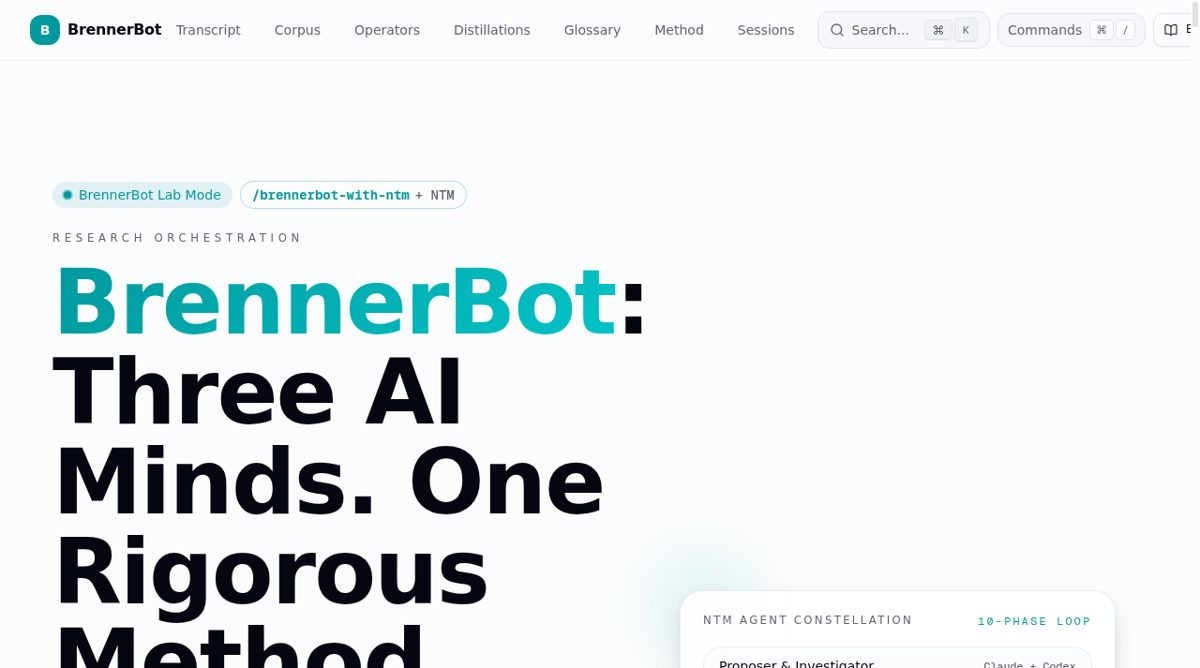 BrennerBot website screenshot