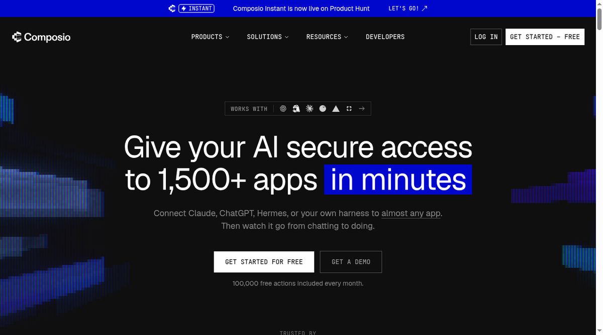 Composio website screenshot