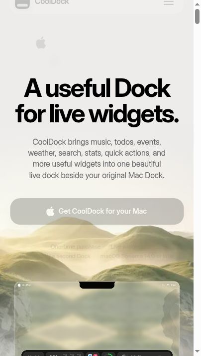 CoolDock website screenshot