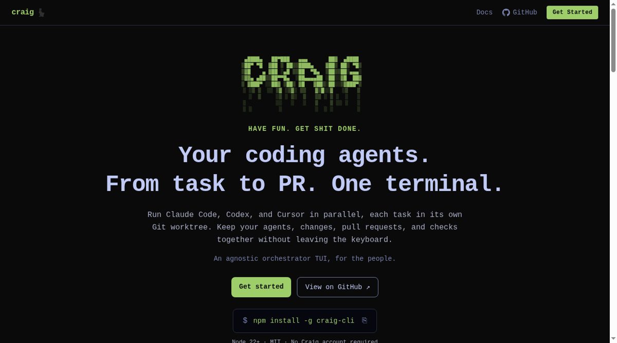 Craig website screenshot