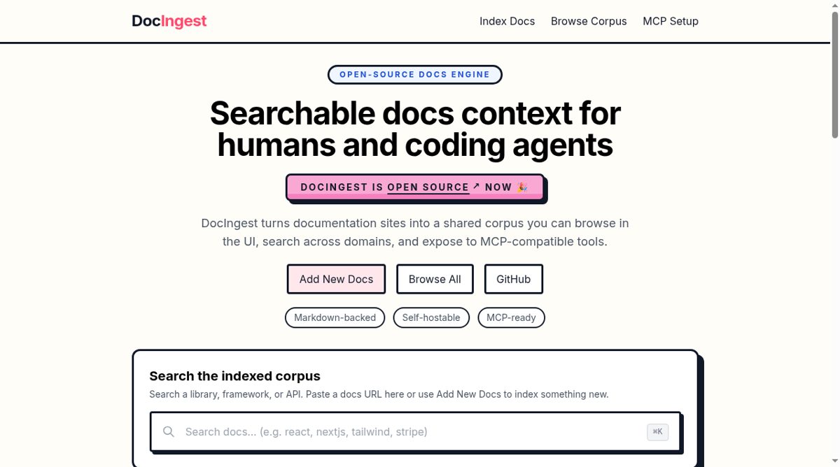 DocIngest website screenshot