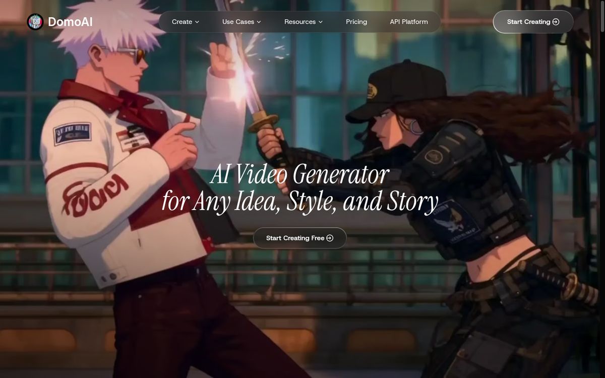 DomoAI website screenshot