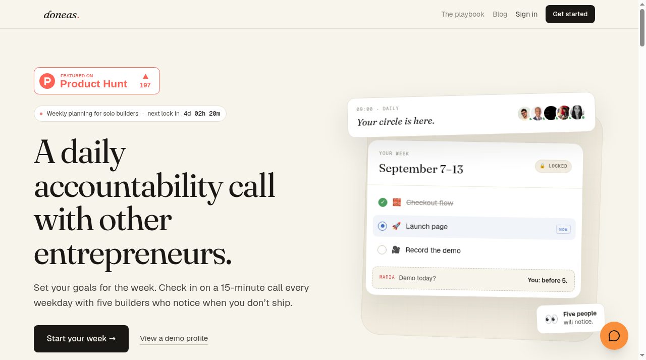 Doneas website screenshot