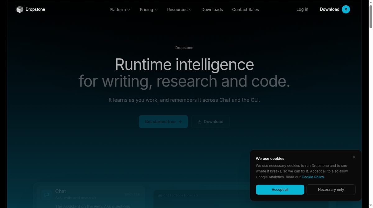 Dropstone website screenshot