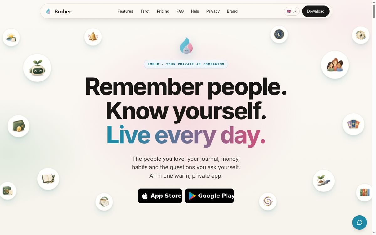 Ember website screenshot