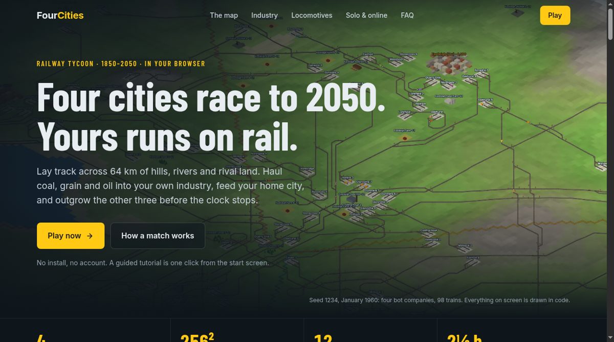FourCities website screenshot