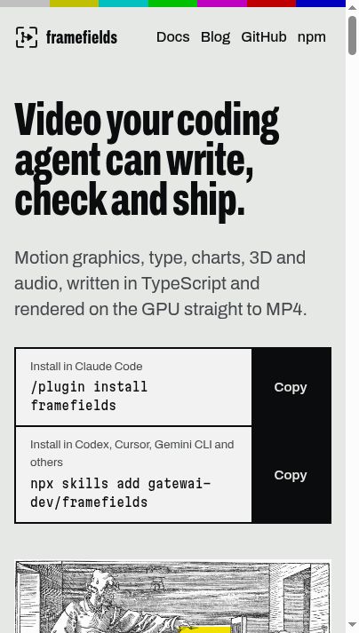 Framefields website screenshot