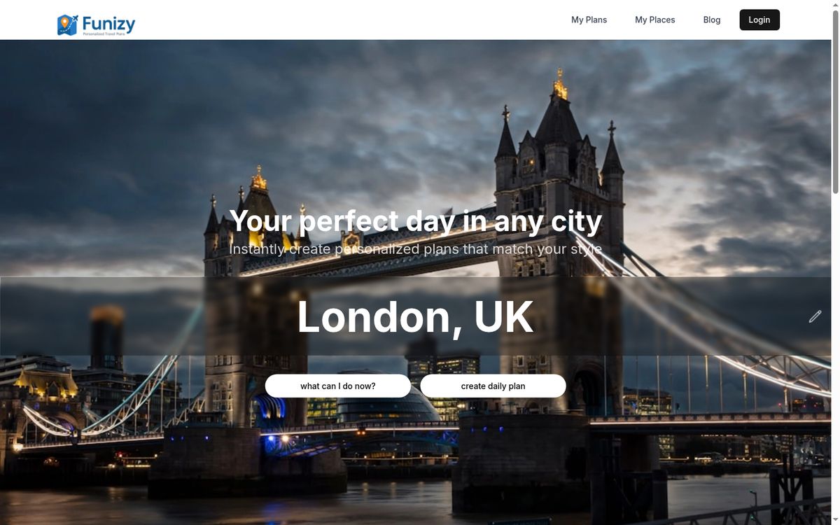 Funizy website screenshot