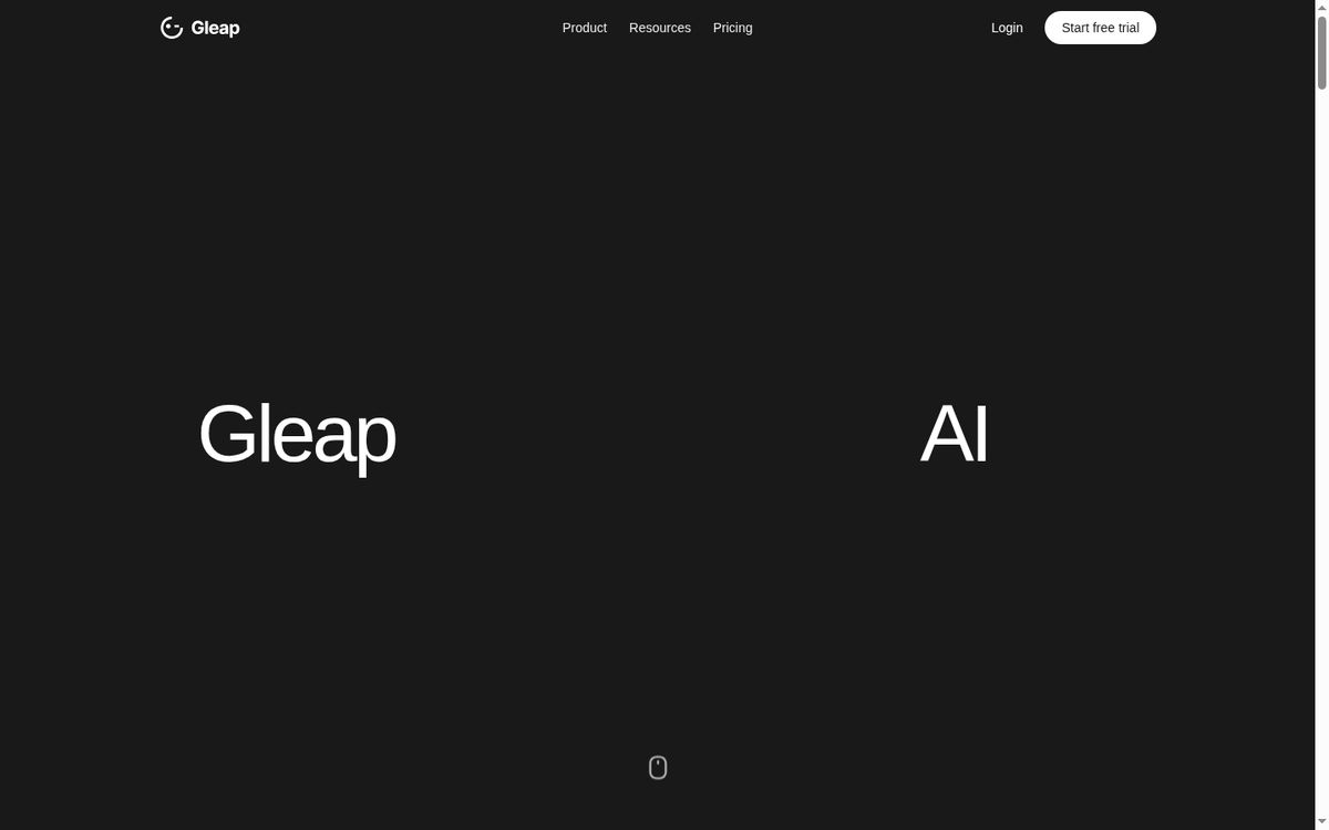 Gleap website screenshot
