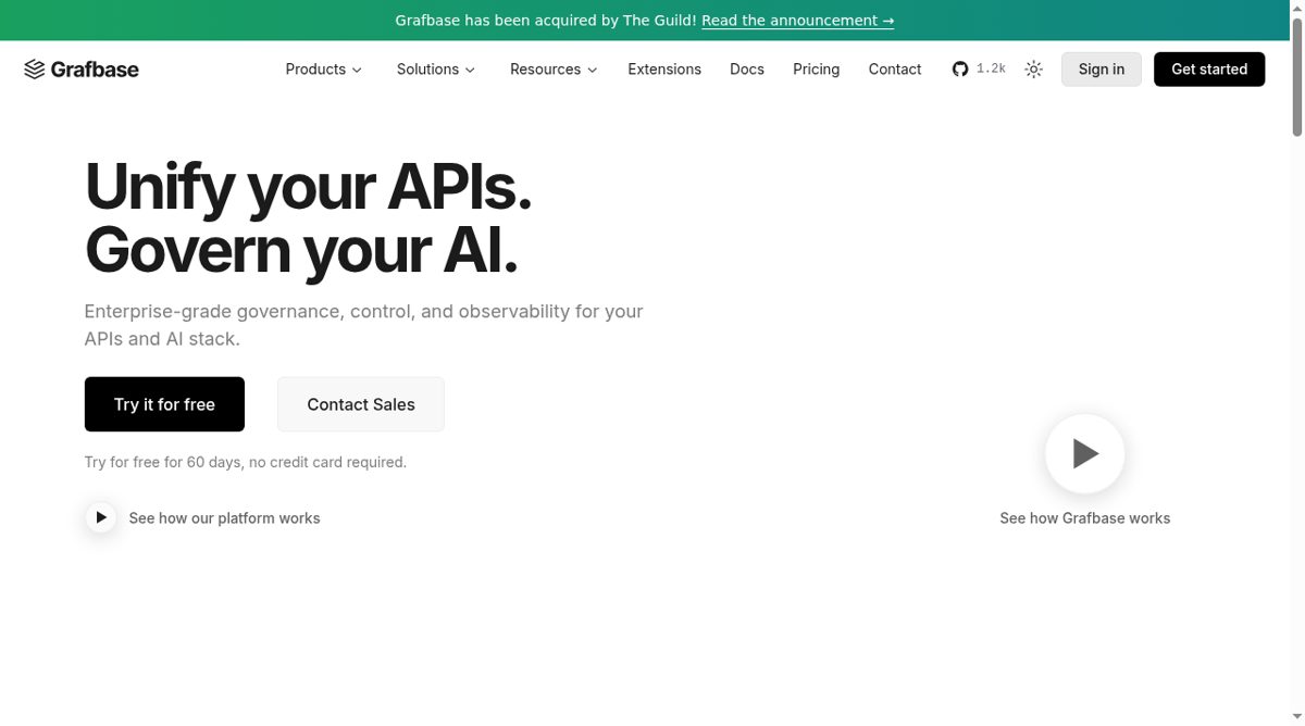 Grafbase website screenshot