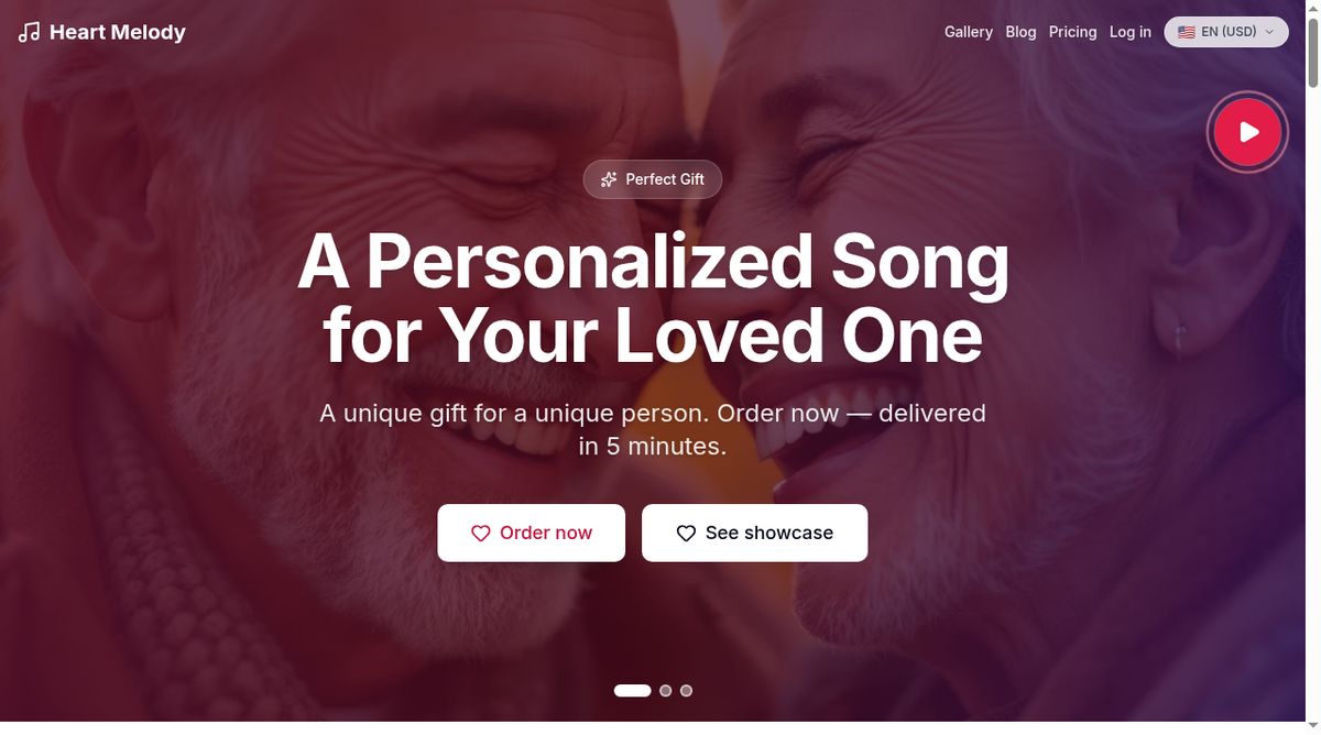 Heart Melody website screenshot