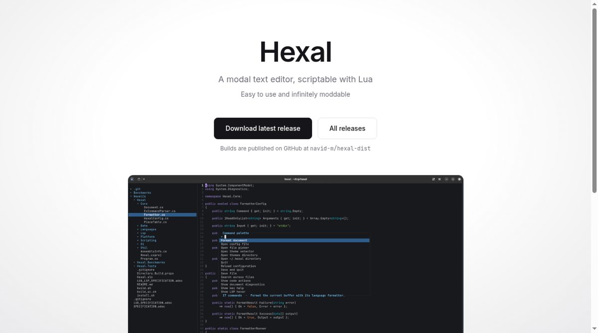 Hexal website screenshot