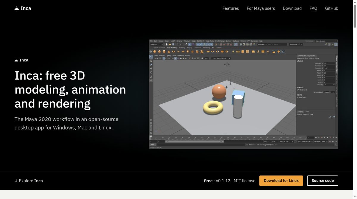 Inca website screenshot