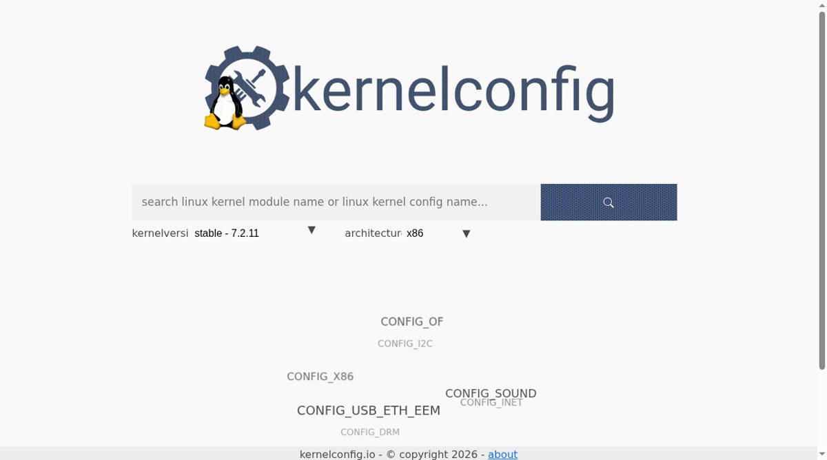 kernelconfig.io website screenshot