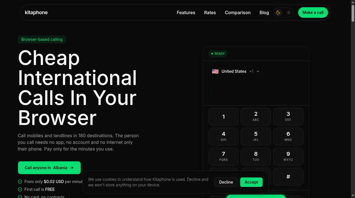Kitaphone website screenshot