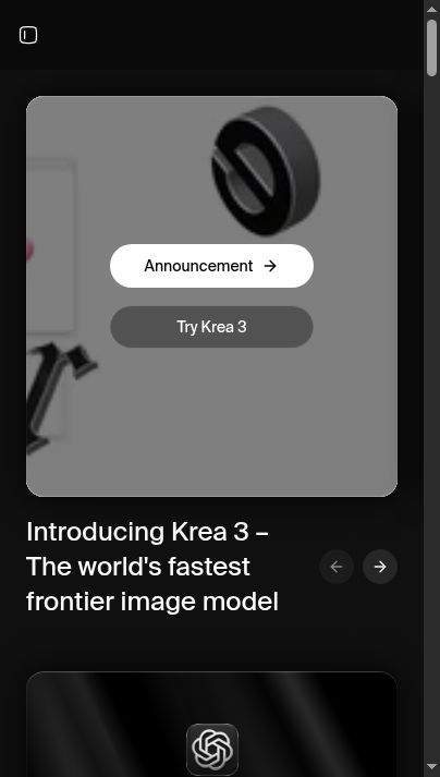 Krea website screenshot