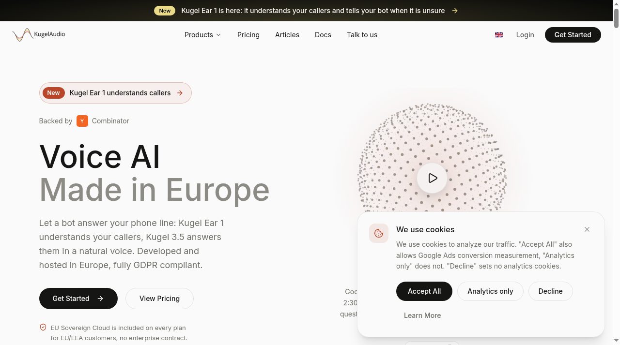 Kugel Ear website screenshot