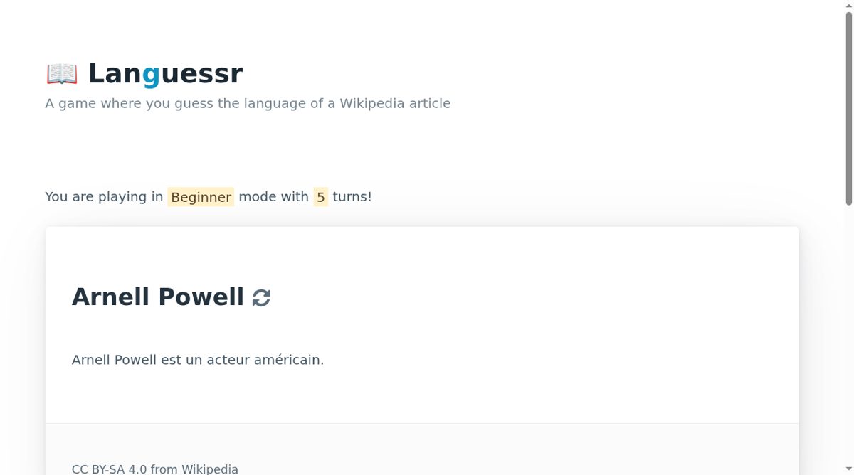 Languessr website screenshot