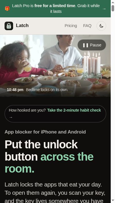 Latch website screenshot