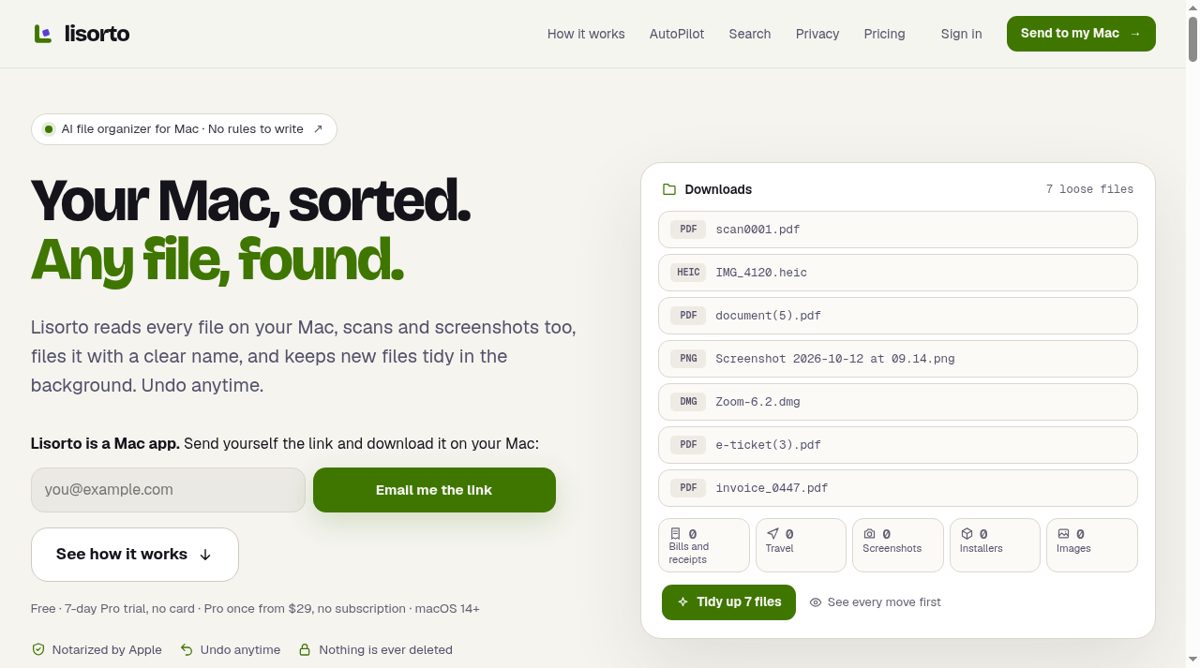 Lisorto website screenshot