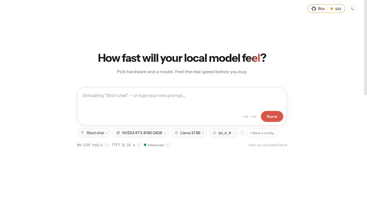llmspeed website screenshot