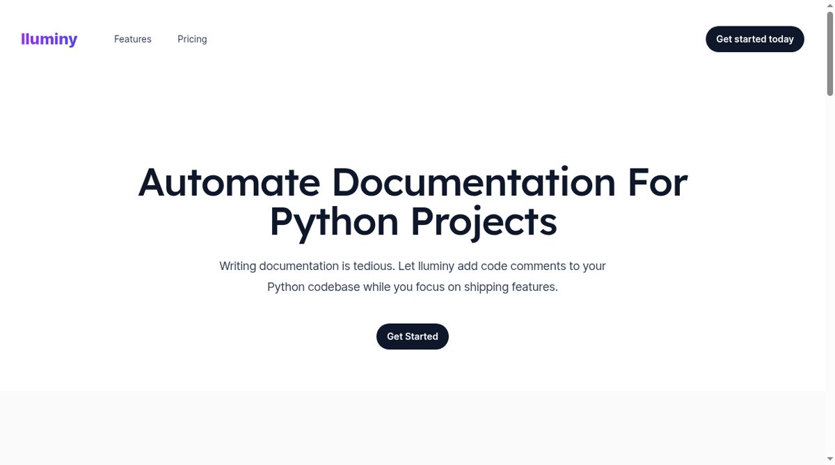 lluminy website screenshot