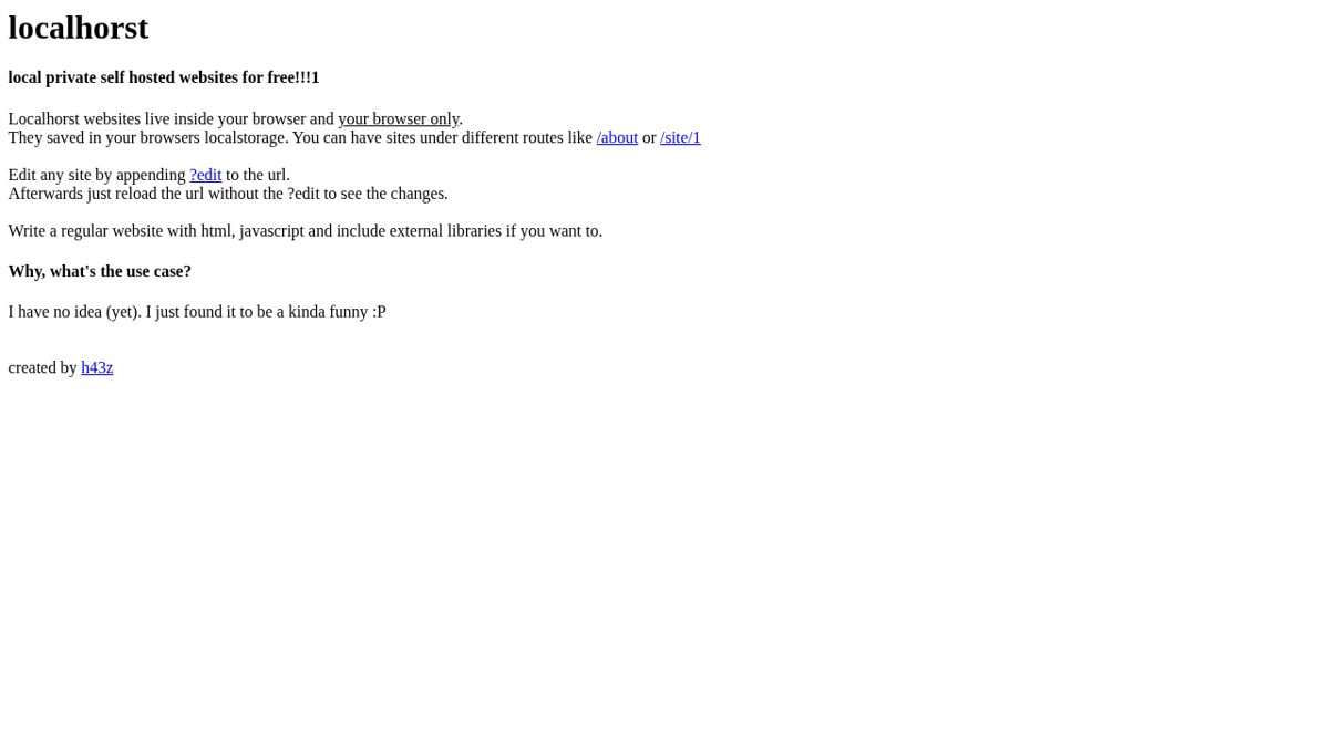 localhorst website screenshot