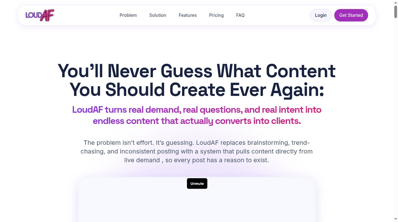 Loud AF website screenshot