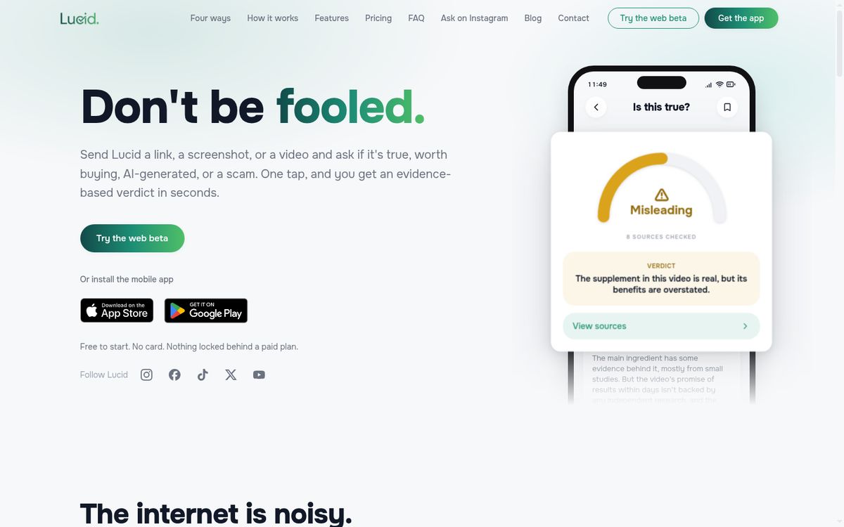 Lucid website screenshot