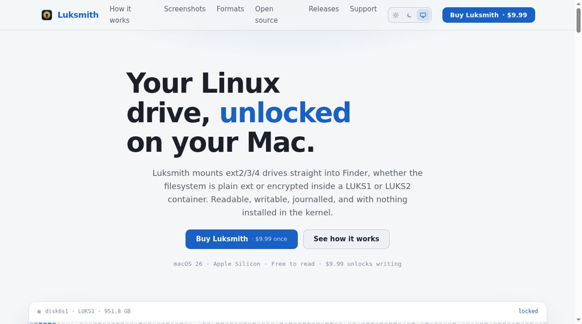 Luksmith website screenshot
