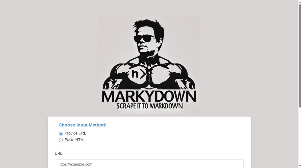MarkyDown website screenshot