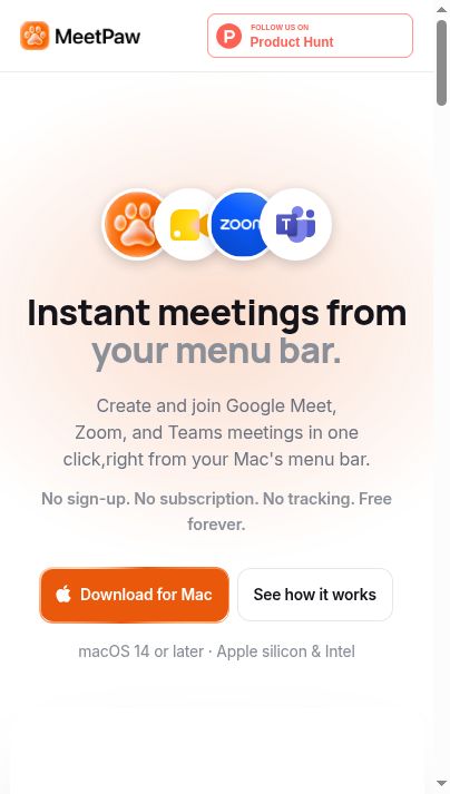MeetPaw website screenshot