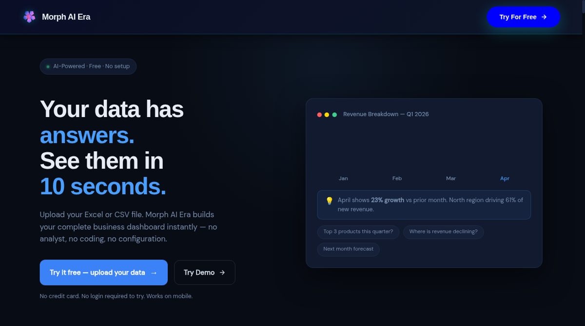 Morph AI Era website screenshot