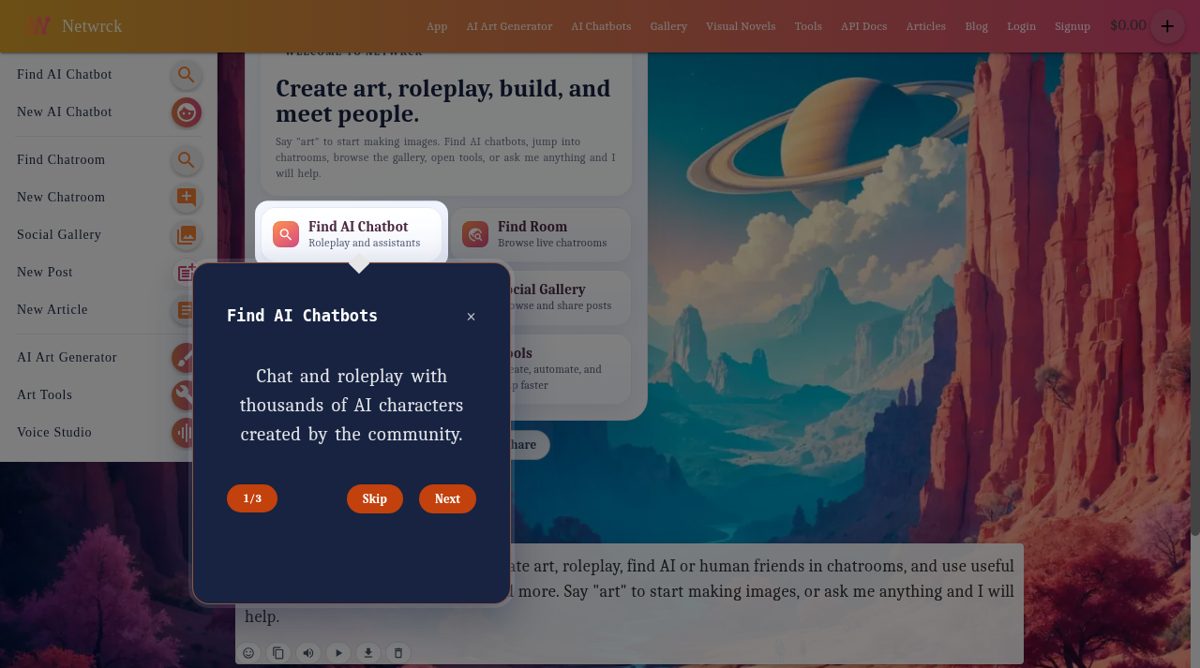 Netwrck website screenshot