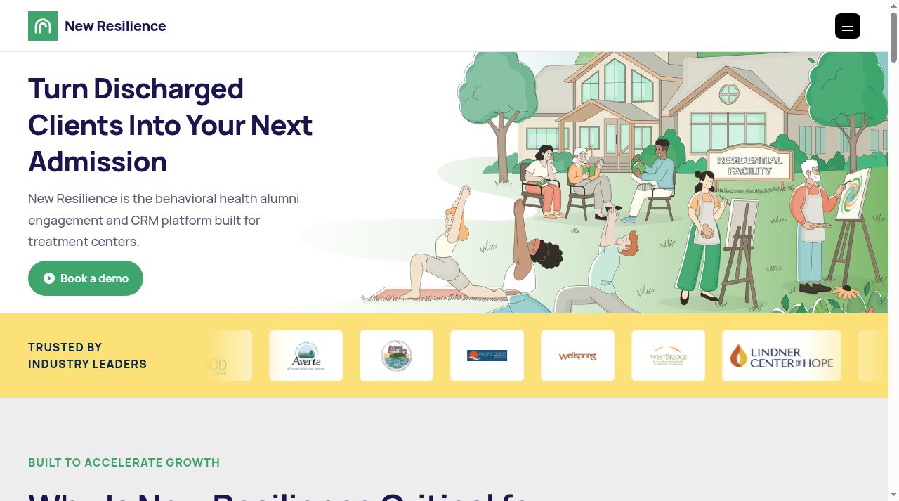 New Resilience website screenshot