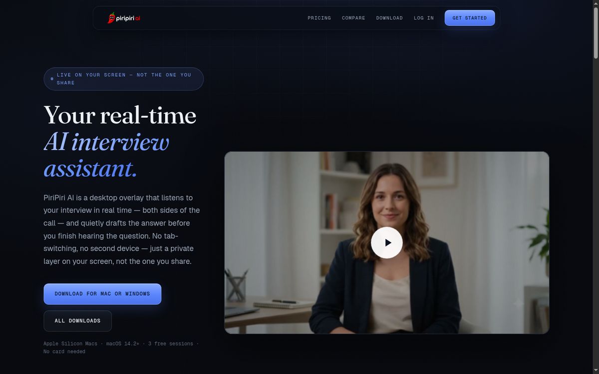 PiriPiri AI website screenshot