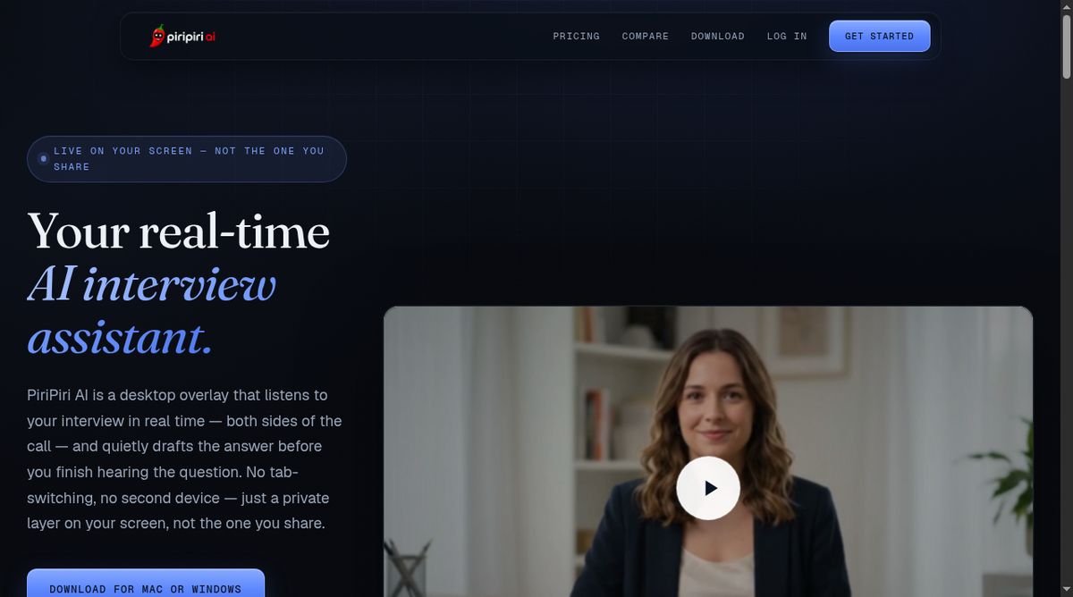 PiriPiri AI website screenshot