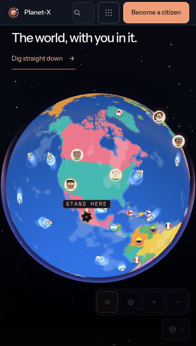 Planet-X website screenshot