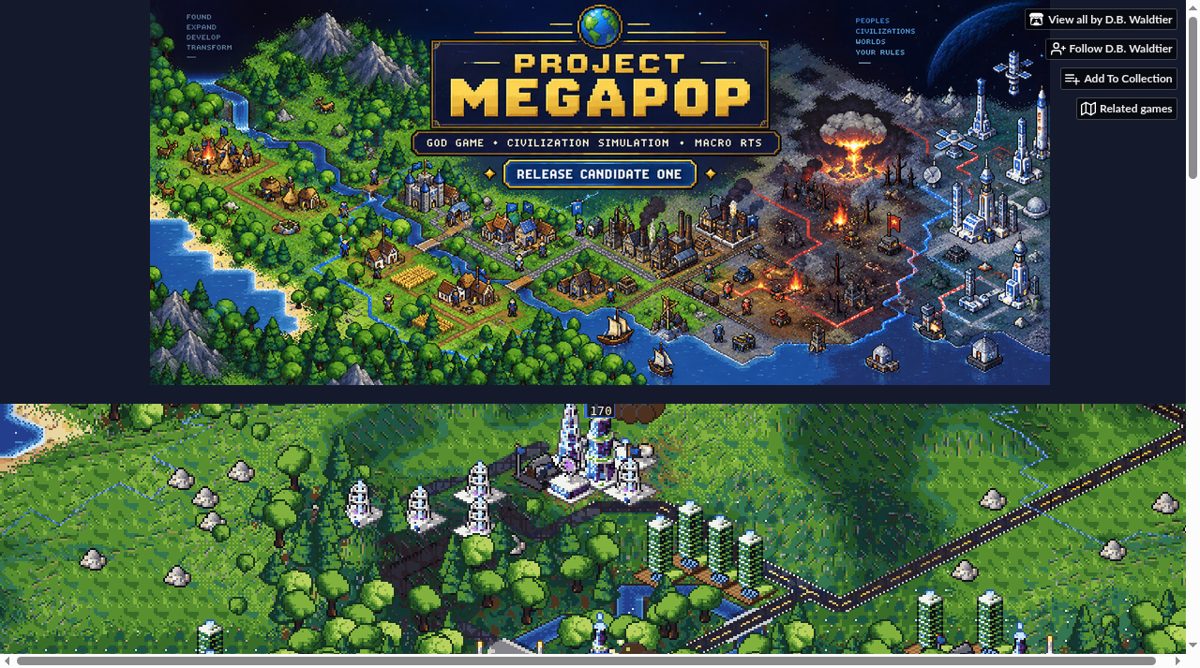 PROJECT MEGAPOP website screenshot